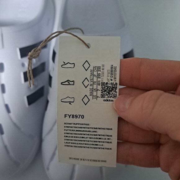 Adidas Adilette Slide Clogs White Mens 7 NWT - Picture 9 of 9